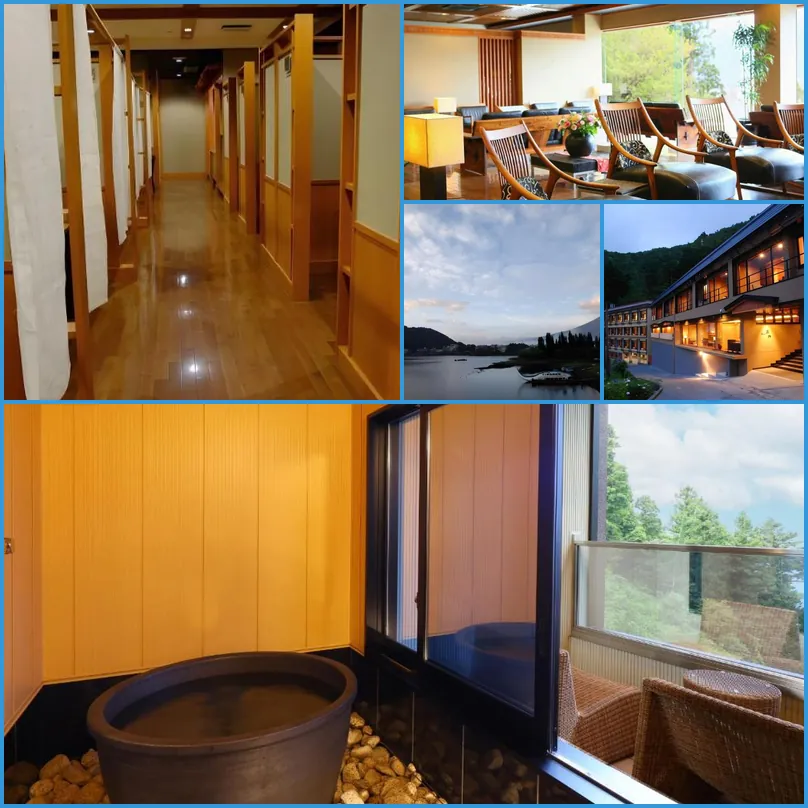 Fuji Kawaguchiko Onsen Rakuyu hotel main view