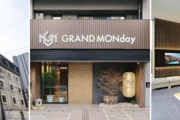 左から、Sky Kinshicho、GRAND MONday 浅草 旧：MONday Apart Premium 浅草、ホテル京阪 築地銀座 グランデの外観